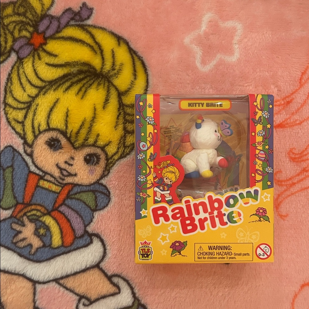 Rainbow Brite Kitty Plush - White with Colorful Accents - Picture 1 of 2